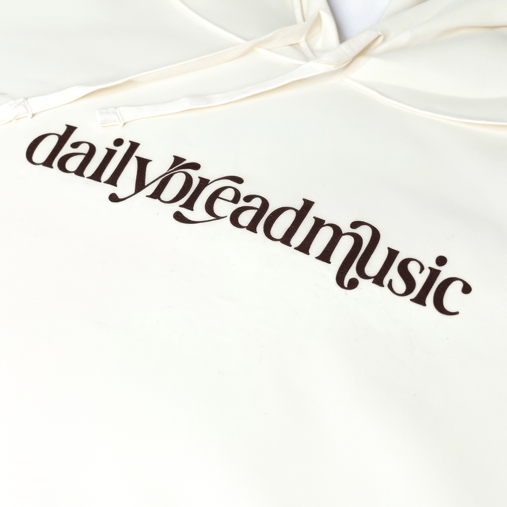 Look Up In The Sky Cropped Hoodie - Bone