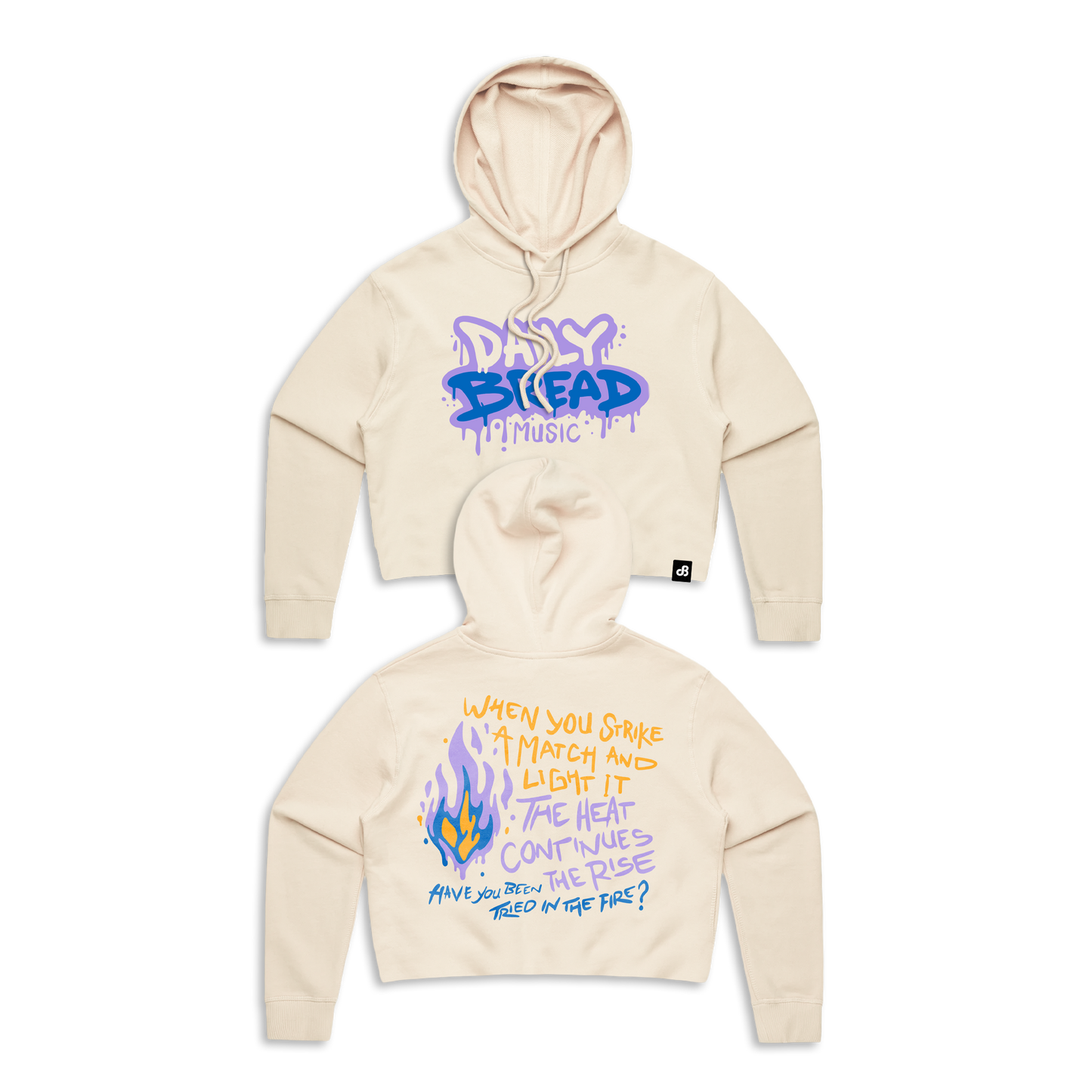 Krog Street Cropped Hoodie - Bone