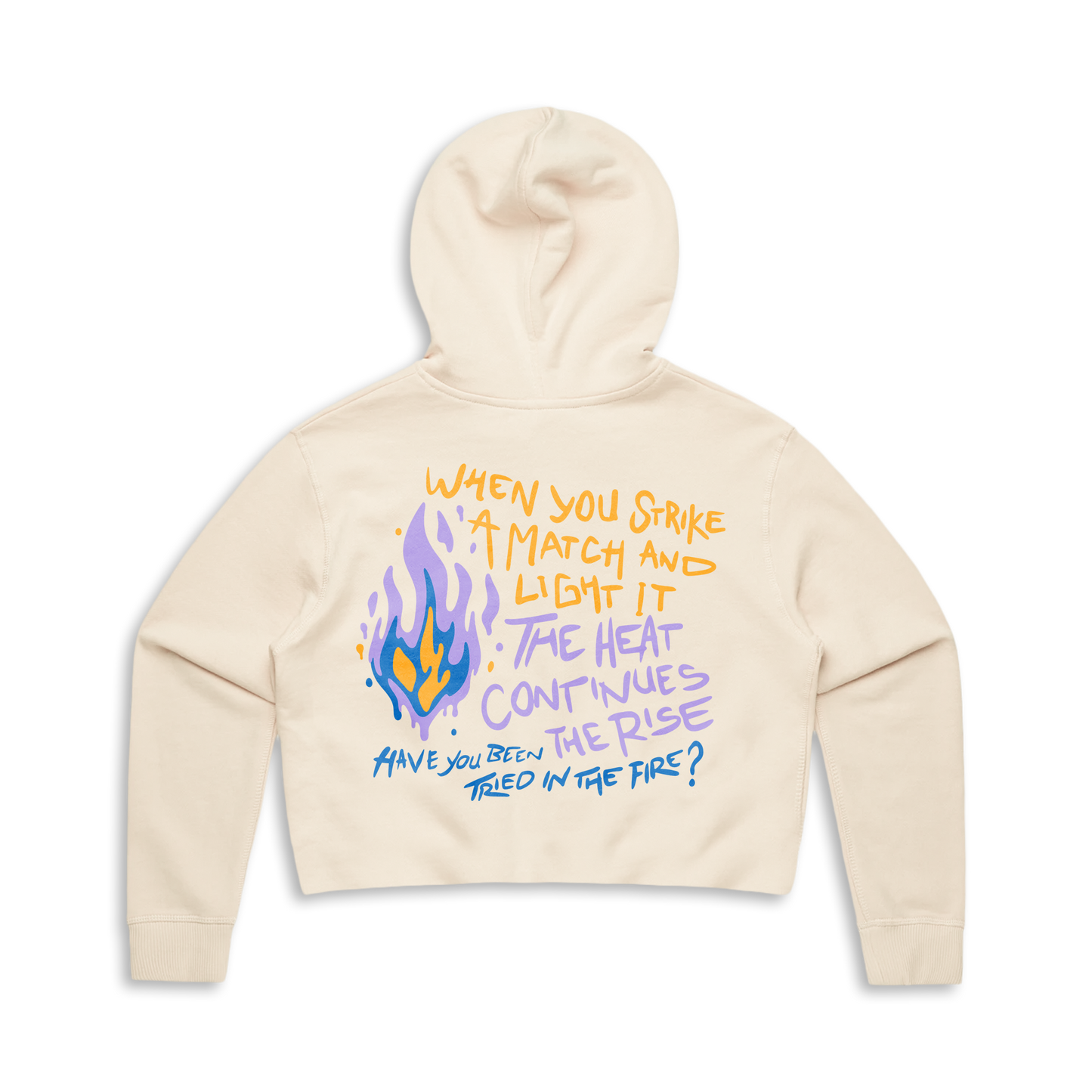 Krog Street Cropped Hoodie - Bone