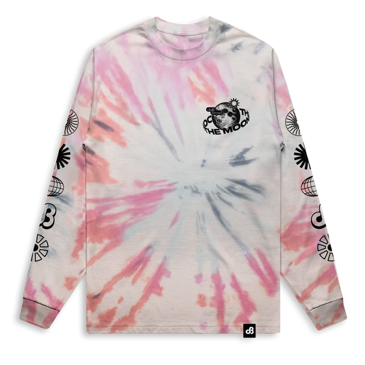 Back To The Moon Longsleeve - Light Melon Tie Dye (pre order)
